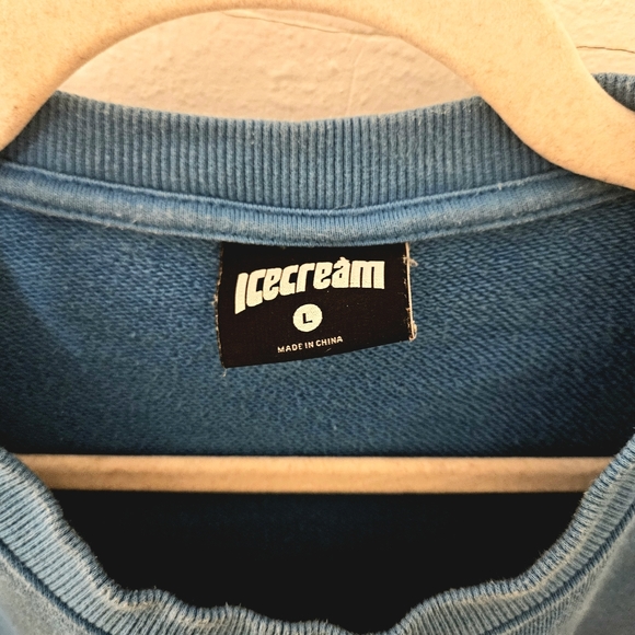 ICECREAM Limbo Crewneck Sweater - Swedish Blue - Size L - Picture 2 of 4